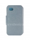 Photo 2 — Signature Leather Case ouverture horizontale Smart Case Colorful Wallston pour BlackBerry Q5, Bleu givré