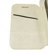 Фотография 4 — Фирменный кожаный чехол горизонтально открывающийся Wallston Colorful Smart Case для BlackBerry Q5, Молочный белый