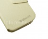 Фотография 5 — Фирменный кожаный чехол горизонтально открывающийся Wallston Colorful Smart Case для BlackBerry Q5, Молочный белый