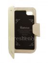 Photo 6 — Signature Kulit Kasus pembukaan horisontal Wallston Colorful Kasus Smart untuk BlackBerry Q5, susu putih