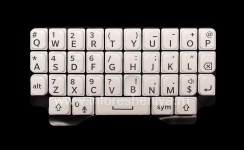 मूल अंग्रेजी कीबोर्ड BlackBerry Q5, सफेद