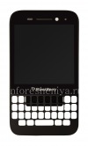 Photo 1 — Original LCD screen assembly with touch-screen and bezel to BlackBerry Q5, Black, screen type 001/111