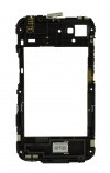 Photo 2 — BlackBerry Q5 के लिए एंटेना के साथ मूल मामले के मध्य भाग, काला
