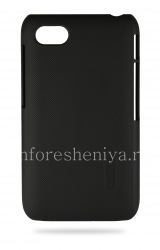 Фирменный пластиковый чехол-крышка Nillkin Frosted Shield для BlackBerry Q5, Черный