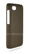 Фотография 4 — Фирменный пластиковый чехол-крышка Nillkin Frosted Shield для BlackBerry Q5, Серо-коричневый