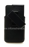 Photo 5 — ブラックベリーZ10 / 9982用のクリップレザースイベルホルスター付き本革ケース, ブラック（黒）