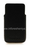 Фотография 2 — Оригинальный чехол-карман Leather Pocket Pouch для BlackBerry Z10/ 9982, Черный (Black)