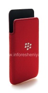 Photo 4 — BlackBerry Z10 / 9982のためのオリジナルファブリックカバーポケットマイクロファイバーポケットポーチ, レッド（赤）