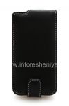 Photo 1 — / Étui en cuir Signature cuir Case main de Monaco Flip Type de livre pour le BlackBerry Z10, Noir (Noir), ouverture verticale (Flip)