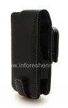 Фотография 3 — Фирменный кожаный чехол ручной работы Monaco Flip/Book Type Leather Case для BlackBerry Z10, Черный (Black), Вертикально открывающийся (Flip)
