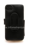 Photo 2 — / Étui en cuir Signature cuir Case main de Monaco Flip Type de livre pour le BlackBerry Z10, Noir (Noir), ouverture horizontale (Livre)