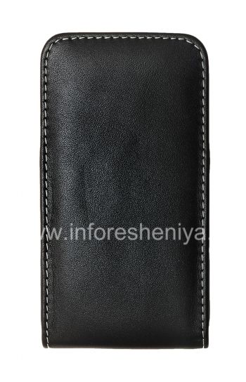 Signature Leather Case-saku buatan tangan klip Monaco Vertikal / Horisontal Pouch Jenis Kulit Kasus untuk BlackBerry Z10 / 9982