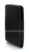 Photo 4 — Signature Leather Case-saku buatan tangan klip Monaco Vertikal / Horisontal Pouch Jenis Kulit Kasus untuk BlackBerry Z10 / 9982, Hitam (Black), Potret (Vertikal)