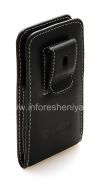 Photo 5 — Signature Leather Case-saku buatan tangan klip Monaco Vertikal / Horisontal Pouch Jenis Kulit Kasus untuk BlackBerry Z10 / 9982, Hitam (Black), Potret (Vertikal)