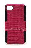 Photo 1 — rugged perforated cover for BlackBerry Z10, Black / Fuchsia