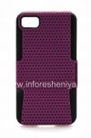Photo 1 — rugged perforated cover for BlackBerry Z10, Black / Purple