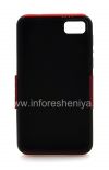 Photo 2 — Die Abdeckung robust für Blackberry Z10 perforiert, Schwarz / Rot