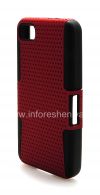 Photo 3 — penutup berlubang kasar untuk BlackBerry Z10, Black / Red