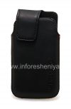 Фотография 1 — Кожаный чехол с клипсой для BlackBerry Z10/ 9982, Черный с мелкой текстурой