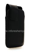 Photo 5 — Etui en cuir avec clip pour BlackBerry Z10 / 9982, Noir avec texture fine