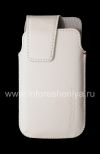 Фотография 1 — Кожаный чехол с клипсой для BlackBerry Z10/ 9982, Белый с мелкой текстурой