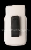Photo 2 — Leather case with clip for BlackBerry Z10 / 9982, White with fine texture