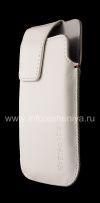 Фотография 3 — Кожаный чехол с клипсой для BlackBerry Z10/ 9982, Белый с мелкой текстурой