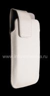 Photo 5 — Leather case with clip for BlackBerry Z10 / 9982, White with fine texture