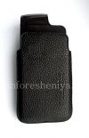 Фотография 6 — Кожаный чехол с клипсой для BlackBerry Z10/ 9982, Черный c крупной текстурой