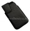 Фотография 7 — Кожаный чехол с клипсой для BlackBerry Z10/ 9982, Черный c крупной текстурой