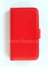 Photo 1 — Housse en cuir Wallet "carbone" pour BlackBerry Z10, rouge
