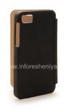 Photo 3 — অনুভূমিকভাবে Nillkin BlackBerry Z10 খোলার জন্য স্বাক্ষর চামড়া কেস, কালো, সোয়েড্ চামড়া