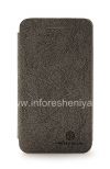 Фотография 1 — Фирменный кожаный чехол горизонтально открывающийся Nillkin для BlackBerry Z10, Серый, Замша