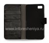 Фотография 5 — Фирменный кожаный чехол-кошелек Naztech Klass Wallet Case для BlackBerry Z10, Черный (Black)