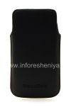 Фотография 2 — Кожаный чехол-карман для BlackBerry Z10/ 9982, Черный с мелкой текстурой