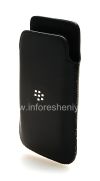 Фотография 3 — Кожаный чехол-карман для BlackBerry Z10/ 9982, Черный с мелкой текстурой