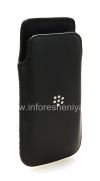 Фотография 4 — Кожаный чехол-карман для BlackBerry Z10/ 9982, Черный с мелкой текстурой
