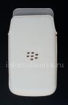 Фотография 1 — Кожаный чехол-карман для BlackBerry Z10/ 9982, Белый, Крупная текстура