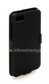 Фотография 4 — Фирменный пластиковый чехол-крышка в комплекте с кобурой Amzer Shellster ShellCase w/ Holster для BlackBerry Z10, Черный чехол с черной кобурой (Black)