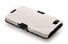 Фотография 4 — Фирменный пластиковый чехол-крышка в комплекте с кобурой Amzer Shellster ShellCase w/ Holster для BlackBerry Z10, Белый чехол с черной кобурой (White)
