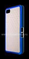 Photo 3 — Silicone Case icwecwe "Cube" for BlackBerry Z10, White / Blue