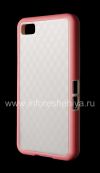 Photo 3 — ブラックベリーZ10用シリコンケースコンパクト「キューブ」, ホワイト/ピンク