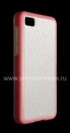Photo 4 — सिलिकॉन प्रकरण कॉम्पैक्ट ब्लैकबेरी Z10 के लिए "घन", सफेद / गुलाबी