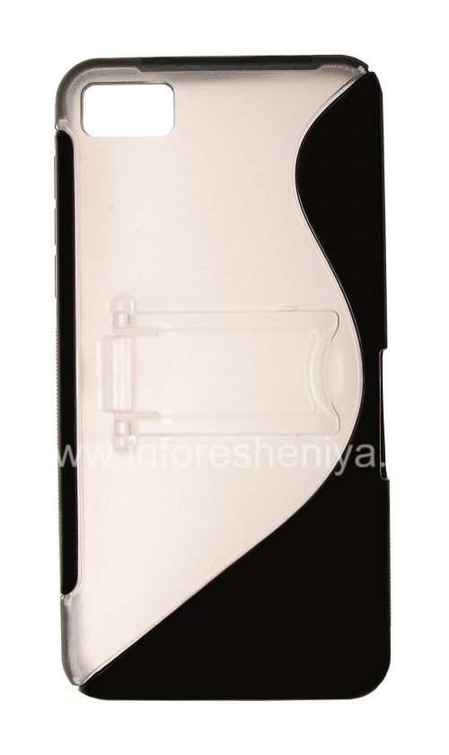 Галерея фотографий товара Силиконовый чехол уплотненный Streamline с подставкой для BlackBerry Z10, Черный