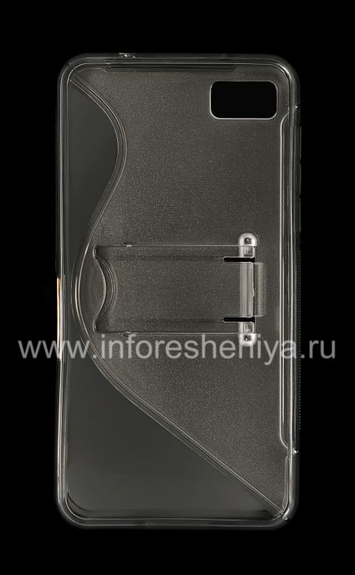Галерея фотографий товара Силиконовый чехол уплотненный Streamline с подставкой для BlackBerry Z10, Серый