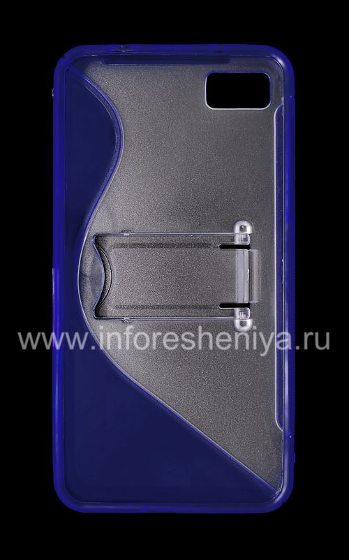Галерея фотографий товара Силиконовый чехол уплотненный Streamline с подставкой для BlackBerry Z10, Голубой