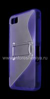 Photo 3 — Silicone Case Streamline packed with Stand for BlackBerry Z10, Blue