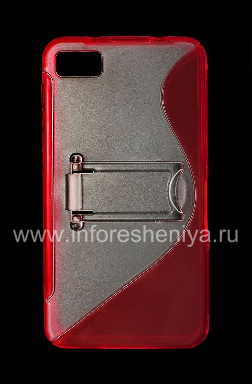 Галерея фотографий товара Силиконовый чехол уплотненный Streamline с подставкой для BlackBerry Z10, Красный