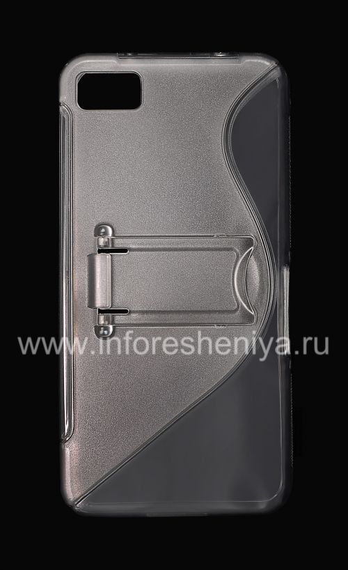 Галерея фотографий товара Силиконовый чехол уплотненный Streamline с подставкой для BlackBerry Z10, Прозрачный
