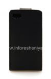 Photo 2 — kasus penutup kulit dengan membuka vertikal untuk BlackBerry Z10, Hitam dengan tekstur besar